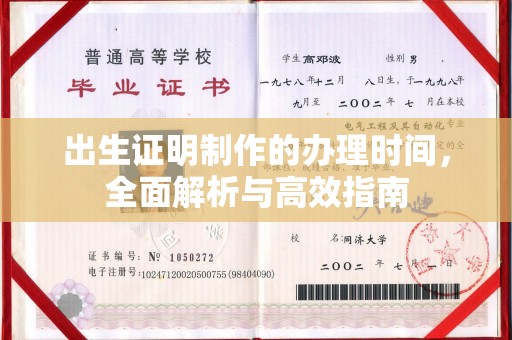 宜丰出生证明制作的办理时间，全面解析与高效指南