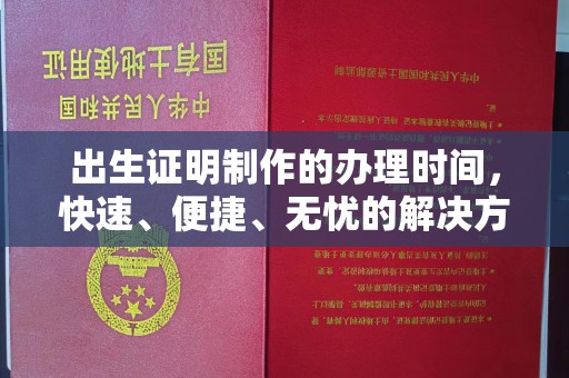 宜丰出生证明制作的办理时间，快速、便捷、无忧的解决方案