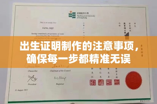 宜丰出生证明制作的注意事项，确保每一步都精准无误