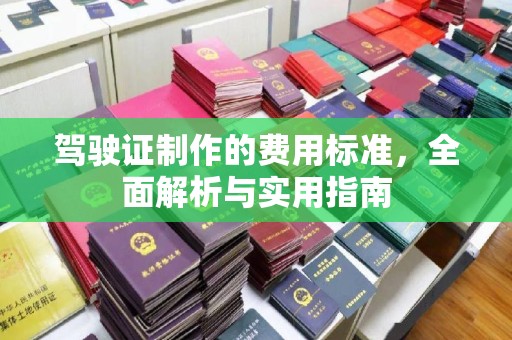 宜丰驾驶证制作的费用标准，全面解析与实用指南